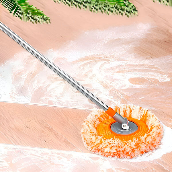 CORALMOP | 360° mikrofibermopp – 73–115 cm, hvit og svart.